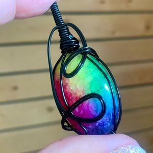 Rainbow Solar Quartz Pendant